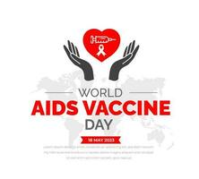 Welt AIDS Impfstoff Tag Hintergrund oder Banner Design Vorlage. vektor