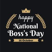 Glad National Boss Day vektor