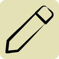 Symbol Bleistift. verbunden zu Grafik Design Werkzeuge Symbol. Hand gezeichnet Stil vektor