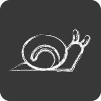 Symbol Schnecke. geeignet zum Garten Symbol. Kreide Stil. einfach Design editierbar. Design Vorlage Vektor. einfach Illustration vektor