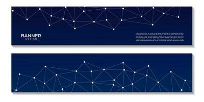 geometrisch Banner Hintergrund und verbinden Punkte und Linien. global Netzwerk Verbindung. Digital Technologie mit Plexus Hintergrund. vektor