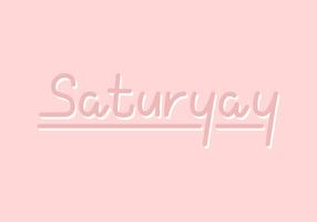 Rosa Saturyay Lettering vektor