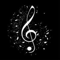 Musik- Anmerkungen - - minimalistisch und eben Logo - - Vektor Illustration