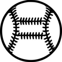 Baseball - - schwarz und Weiß isoliert Symbol - - Vektor Illustration