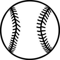 Baseball - - schwarz und Weiß isoliert Symbol - - Vektor Illustration