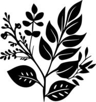 botanisk, svart och vit vektor illustration
