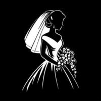 Braut- - - minimalistisch und eben Logo - - Vektor Illustration