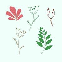 minimalistisk växter för design, hand ritade, vektor
