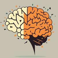 Mensch Gehirn nervös System Logo vektor
