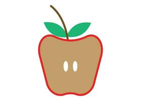 Apfel Scheibe Symbol Clip Art Design Vorlage isoliert Illustration vektor