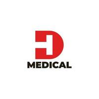 Brief dt medizinisch Arzt Symbol Logo Vektor