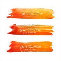 Hand gezeichneter orange Farbtonentwurf des Aquarellanschlags vektor