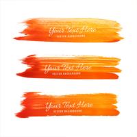 Handgjord akvarellslag orangefärgad design vektor