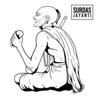 vektor skiss av surdas jayanti