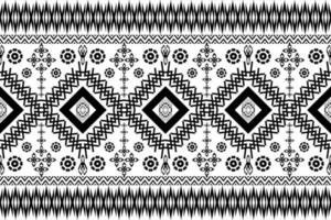 geometrisk etnisk orientalisk traditionell konst mönster.svart och vit ton.figur stam- broderi stil.design för etnisk bakgrund, tapeter, kläder, inslagning, tyg, element, sarong, vektor illustration