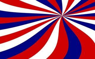 Sonnenstrahl mit rot Weiß Blau Flagge Farben Hintergrund. vereinigt Zustand von Amerika, Frankreich, Thailand, Neu Neuseeland, Niederlande, britisch, großartig Großbritannien, und Australien. vektor