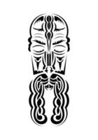 maori stil ansikte. redo tatuering mall. isolerat. vetcor. vektor