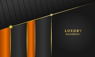 Luxus dunkel Orange und Gold Farbe modern abstrakt Hintergrund zum Sozial Medien Design Vektor. vektor
