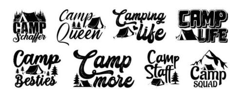 Camping t Hemd Design bündeln, Vektor Camping t Hemd Design, Camping Shirt, Camping, wandern, draussen, Typografie t Hemd Design Sammlung