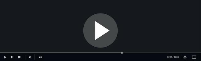 gränssnittsmall för video och mediaspelare - vektor