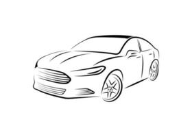 Auto Silhouette Vektor Illustration isoliert auf Weiß Hintergrund