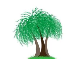 stor träd med grön löv utseende färsk. och kan vara Begagnade för din arbete. vektor