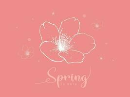 Hallo Frühling Banner. modisch Textur. Jahreszeit Berufung, Wochenende, Urlaub Logo. Frühling Zeit Hintergrund. glücklich Frühling Tag. Frühling Vektor Beschriftung Text. modisch Styling. Blume Vektor.