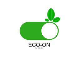 eco-on natur logotyp begrepp. platt vektor illustration. kan vara Begagnade för din arbete.