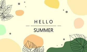 Välkommen till sommar säsong abstrakt bakgrund stil begrepp. vektor