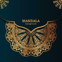 Luxus-Mandala-Hintergrund mit goldenem Arabeskenmuster arabisch-islamisches Design vektor