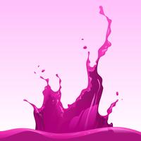 Realistisk Magenta flytande Splash Vector