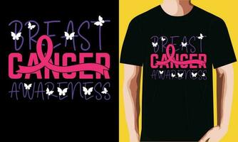 T-Shirt-Design zur Sensibilisierung für Brustkrebs vektor
