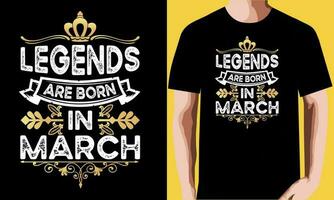 Legenden sind geboren im Januar T-Shirt Design. vektor