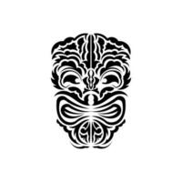 mönster mask. traditionell totem symbol. maori stil. vektor illustration isolerat på vit bakgrund.