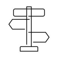 Straße Zeichen Richtung dünn Linie Symbol Gliederung vektor