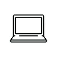 Laptop Symbol isoliert auf Weiß Hintergrund vektor