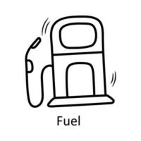 Treibstoff Vektor Gliederung Symbol Design Illustration. Reise Symbol auf Weiß Hintergrund eps 10 Datei