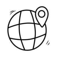 global plats vektor översikt ikon design illustration. bank och finansiera symbol på vit bakgrund eps 10 fil