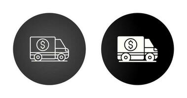 Geld-LKW-Vektor-Symbol vektor