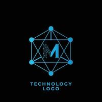 Technologie m Brief Logo vektor