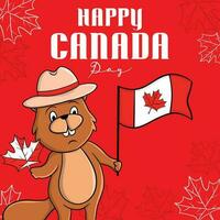 glücklich Kanada Tag, Feier Illustration, Kanada Flagge vektor