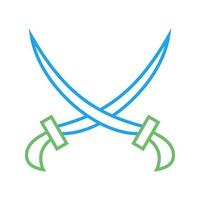 två svärd vektor ikon