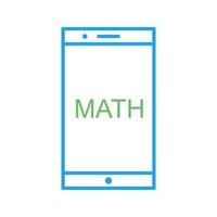 Mathe studieren auf mobilem Vektorsymbol vektor