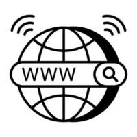 ein linear Design Symbol von Netz Browser vektor