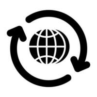 ein kreativ Design Symbol von global aktualisieren vektor