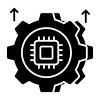 en unik design ikon av chip miljö vektor