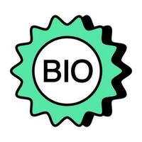 editierbar Design Symbol von bio Zeichen vektor