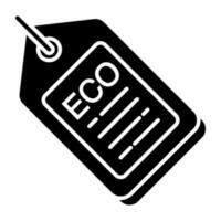 ett ikon design av eco märka vektor
