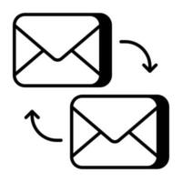 Prämie herunterladen Symbol von Mail Transfer vektor