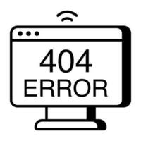 ein kreativer Designvektor des Fehlers 404 vektor